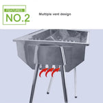 HZ-003 BBQ Grill Outdoor Portable Stainless Steel Stove Household Charcoal Barbecue Rack, M, L