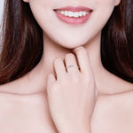 Sterling Silver Ring S925 Colored Zircon Ring, 7