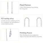 Feather Ear Line Sterling Silver Long Earrings Platinum Plated Simple Girl Earrings, SCE786