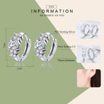 Sterling Silver Zircon Earrings Simple Temperament S925 Earrings, Silver, Gold