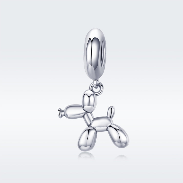 S925 Sterling Silver Cute Balloon Dog Charm DIY Bracelet Accessory, Bead