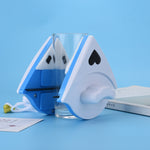 Double-sided Glass Window Cleaner Triangle Multifunctional Magnetic Glass Cleaner, 2 PCS (White)