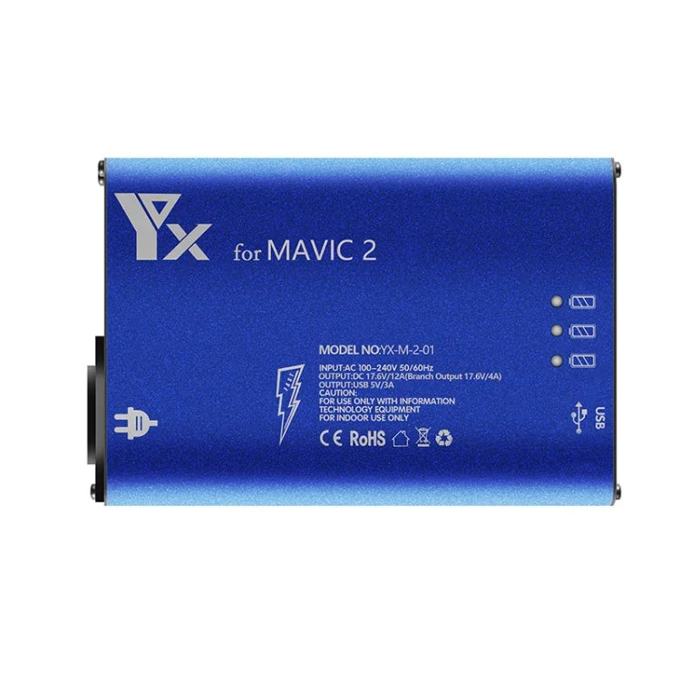 YX For DJI MAVIC 2  Aluminum Alloy Charger with Switch, US Plug