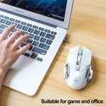 FREEDOM-WOLF X8 2400 DPI 6 Keys 2.4G Wireless Charging Silent Luminous Gaming Mechanical Mouse, X8 Black, X8 Metal Grey, X8 Star Black