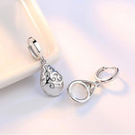925 Sterling Silver Moonlight Opal Tears Totem Drop Earrings, white, pink
