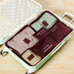 6 PCS/Set Travel Bag ClothesLuggage Organizer High Capacity Mesh Packing Cubes