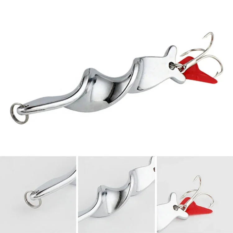 Rotating Metal Spinner Fishing Lure Hard Baits Fish Hook Tackle, 10g, 14g, 21g, 28g