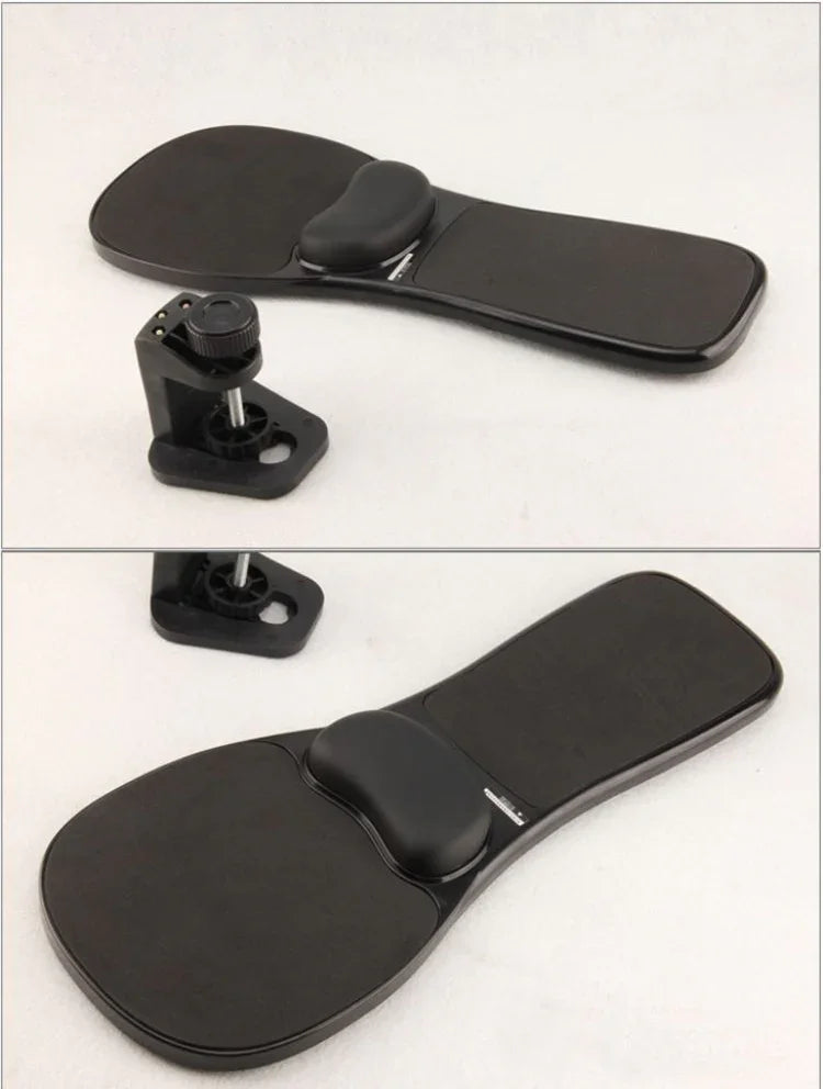 Rotation Computer Desktop Laptop Mouse Tray Elbow Pad Wrist Rest Plate Support Install on Desk and Chair