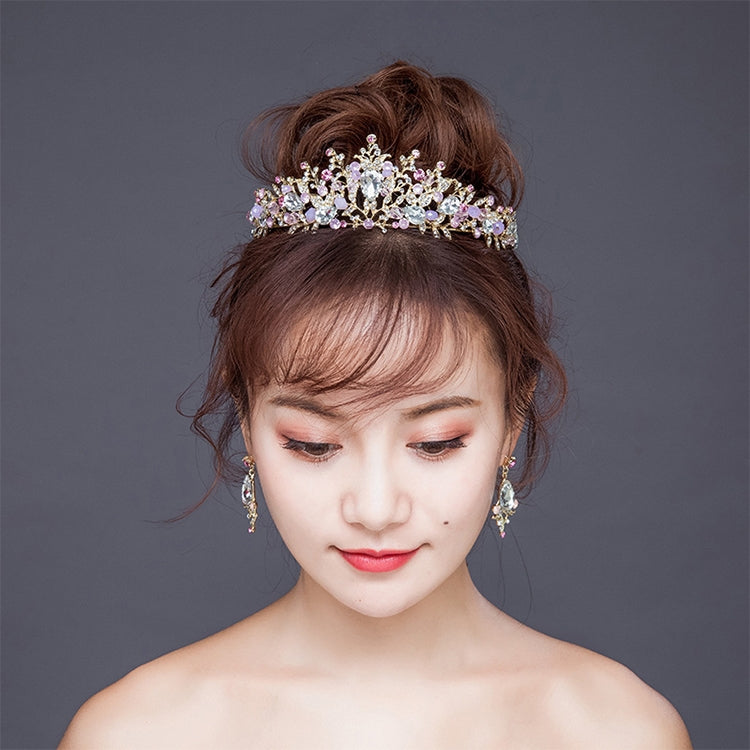 Luxury Pink Gold Pearl Bridal Crowns Handmade Tiara Bride Headband Crystal Wedding Diadem Queen Crown Wedding Hair Accessories, Pearl Crown Pink, Pearl Crown Gold, Pearl Crown White