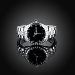 Creative Diamond Dial Quartz Watch Rings, 6, 7, 8