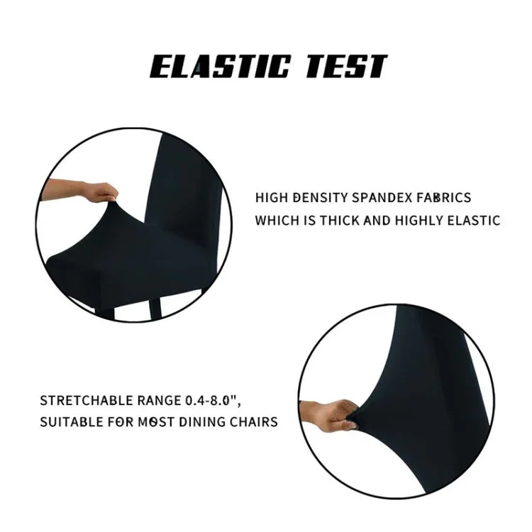 Modern Plain Color Chair Cover Spandex Stretch Elastic Wedding Banquet Chair Covers Dining Seat Cover Pastoral Hotel Cover, Universal Size
