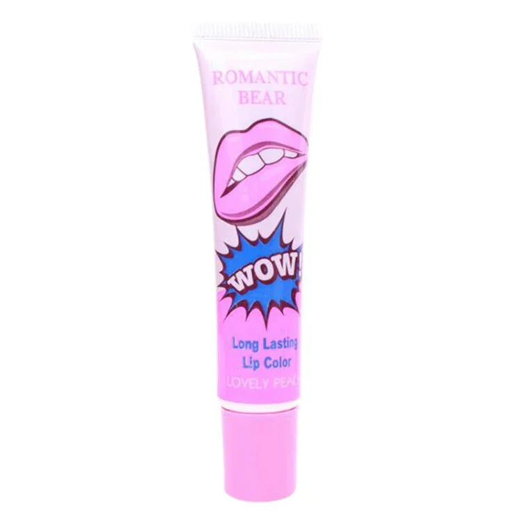 2 PCS Easy Peel Off  Long Lasting Lip Gloss Waterproof Matte  Lipstick Women Cosmetic, watermelon red, Lovely peach, Sexy red, Rose Pink, Cherry red, Sweet orange