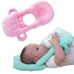 Infant Baby Bottle Rack Free Hand Bottle Holder Cotton Baby Milk Bottle Feeding Learning Nursing Pillow Cushion, Blue, Pink, Purple, Purple Flower