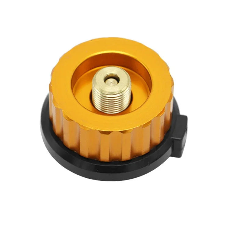 2 PCS Outdoor Camping Hiking Stove Burner Adaptor Split Type Furnace Converter Connector Auto-off Gas Cartridge Tank Cylinder Adapter