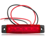 4 PCS 12V 6 SMD Auto Car Bus Truck Wagons External Side Marker Lights LED Trailer Indicator Light Rear Side Lamp