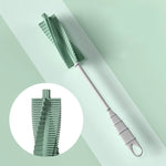 Silicone Baby Bottle Long Handle Cup Cleaning Brush 360 Degree Rotating Bottle Brush, Green, Pink, Light Blue