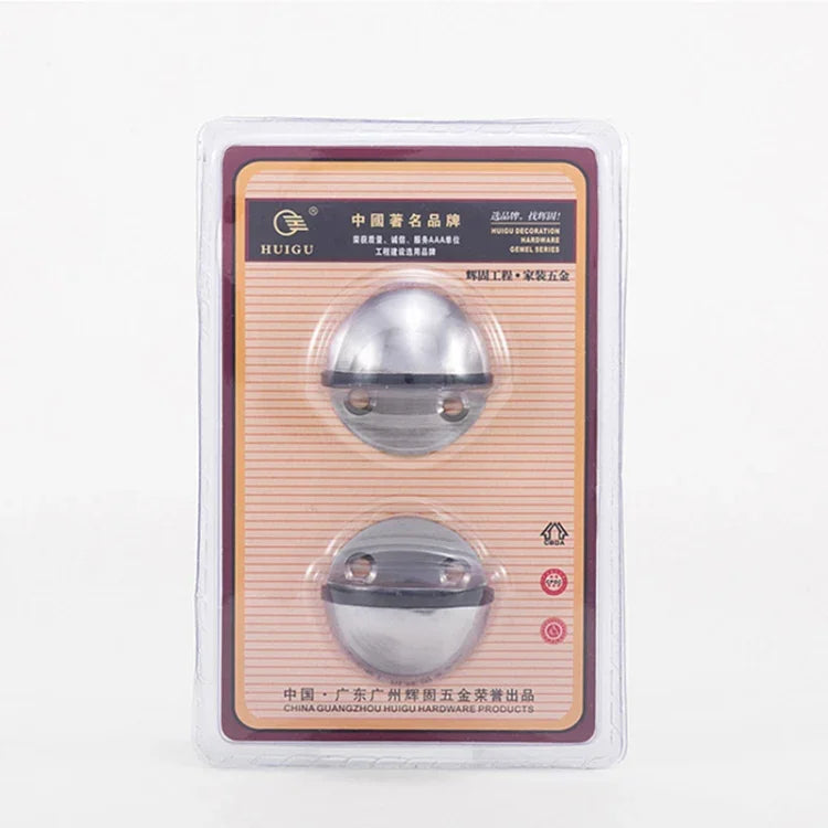 2pcs/pack Stainless Steel Door Stop Free Punch Door Top Cabinet Hardware Accessories, Door Stop Free Punch