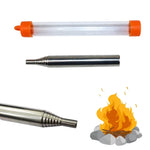 Camping Survival Blow Fire Tube Emergency Fire Starting Retractable blowpipe, 8 Sections