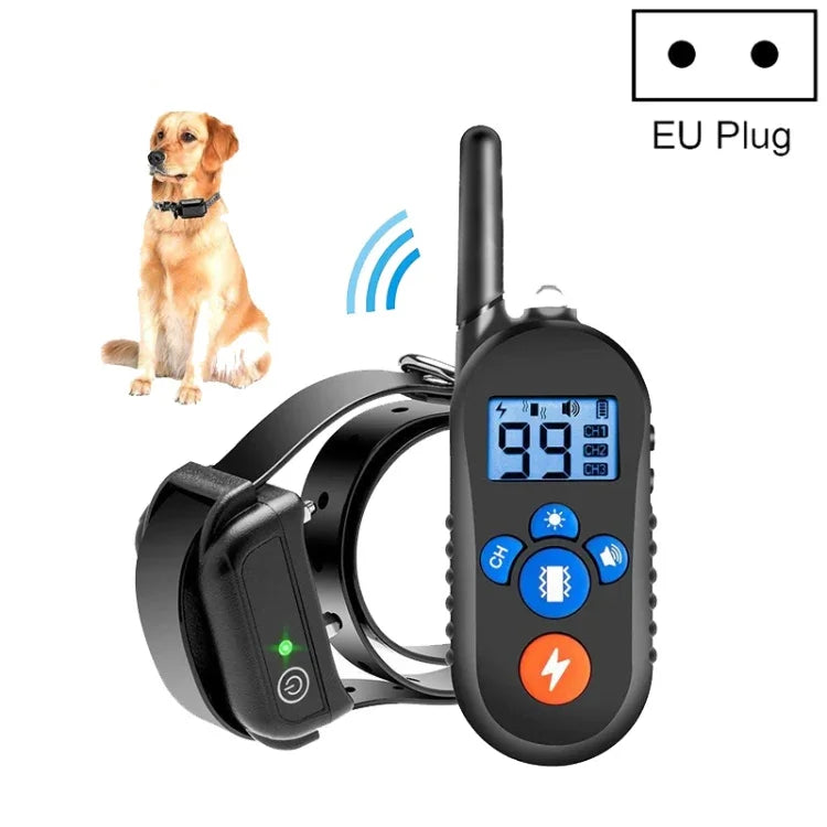 800m Remote Control Electric Shock Bark Stopper Vibration Warning Pet Supplies Electronic Waterproof Collar Dog Training Device, 556-1, 556-2, 556-3