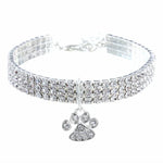 Pet Collar Diamond Elastic Cat And Dog Necklace Jewelry, S, M, L