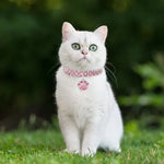 Pet Collar Diamond Elastic Cat And Dog Necklace Jewelry, S, M, L