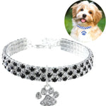 Pet Collar Diamond Elastic Cat And Dog Necklace Jewelry, S, M, L