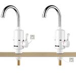 Kitchen Instant Electric Hot Water Faucet EU Plug, Digital Display Big Elbow