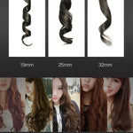 LCD Conical Curling Iron Single Tube Ceramic Glaze Pear Flower Cone, 19mm EU, 25mm EU, 25mm US, 19mm US, 32mm EU