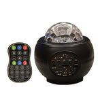 M2 8W Christmas Starry Sky Laser Projection Atmosphere Light Rotating Starry Dynamic Water Pattern Sleeping Light, USB, Battery