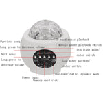 M2 8W Christmas Starry Sky Laser Projection Atmosphere Light Rotating Starry Dynamic Water Pattern Sleeping Light, USB, Battery