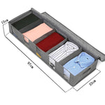 Non-Woven Bed Storage Box Foldable Quilt Clothes Dust-Proof & Moisture-Proof Storage Bag, 97x33x15cm