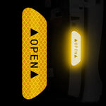 OPEN Reflective Tape Warning Mark Bicycle Accessories Car Door Stickers, Yellow, White, Red, Blue