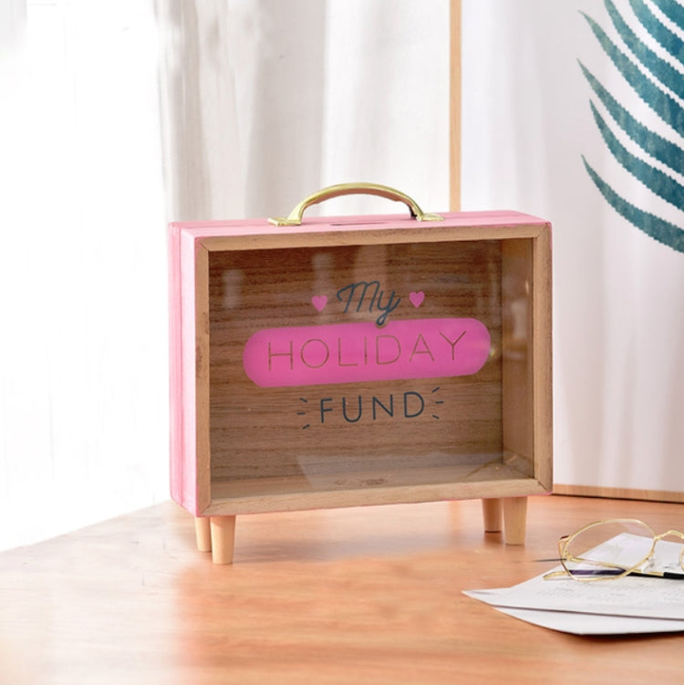 Wooden Piggy Bank Large Capacity Children Savings Box Creative Desktop Accessories