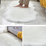 Faux Wool Leather Sofa Carpet Floor Mats Fleece Cushions Bay Window Mats, 60x180cm