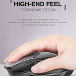 Inphic A1 6 Keys 1000/1200/1600 DPI Home Gaming Wireless Mechanical Mouse, Colour: Gray Wireless+Bluetooth 4.0+Bluetooth 5.0, Black Wireless Charging Silent Version, Gray Wireless Charging Silent Version, Gray Wireless+Bluetooth 4.0+Bluetooth 5.0      ...
