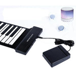 MIDI88 88-Key Hand-Rolled Foldable Piano Professional MIDI Soft Keyboard Simulated Practice Carry-On Folding Electronic Piano, 88-Key