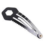 2 PCS 8 in 1 Multifunctional Hair Clip Outdoor Self-Defense First Aid Tool, 2 PCS 8 in 1 (Black), 2 PCS 8 in 1 (Silver)