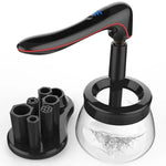 Electric Scrubber Make-Up Brush Cleaning Machine Automatic Dryer USB Rechargeable Make-Up Brush Cleaner, White, Black