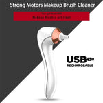 Electric Scrubber Make-Up Brush Cleaning Machine Automatic Dryer USB Rechargeable Make-Up Brush Cleaner, White, Black