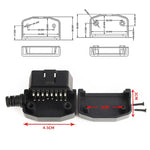 5 PCS 16PIN Car Male Connector OBD2 Connector Plug + Shell + Line Card + Screw OBD Plug J1962M, OBD Plug