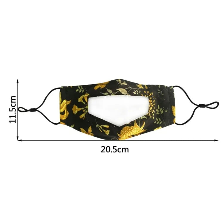 Anti-Fog Lip Language Face Shield For The Deaf And Mute Solid Color Printing Face Shield, Red, Black, Gray, Lake Blue, Printing A, Printing B, Printing C, Printing D, Additive A, Additive B, Additive C