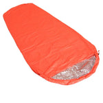 Outdoor Hiking Camping Heat-Reflective Thermal Insulation Sleeping Bag Emergency Blanket, Double Envelope 200cmx 145cm, Mummy 210cm x 83cm, Single Envelope 200 x 72cm (Silver Gray)