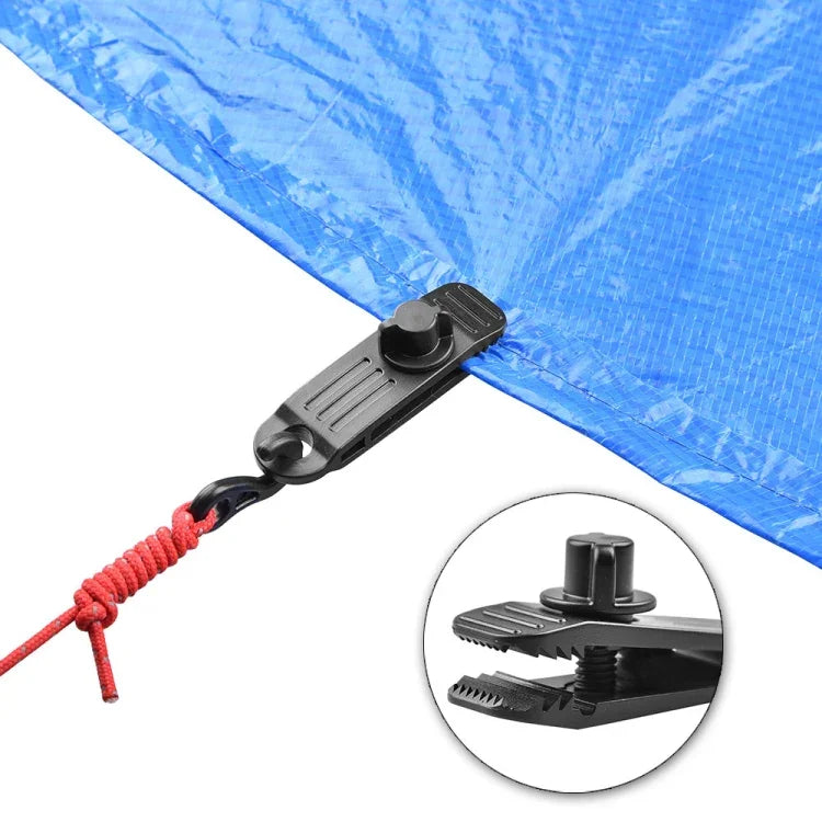 10pcs /Set Outdoor Camping Canopy Windproof Clip Tent Additional Pull Point Plastic Clip Rainproof Tarp Fixing Clip, B Clip, B Clip + Bouncy Ball