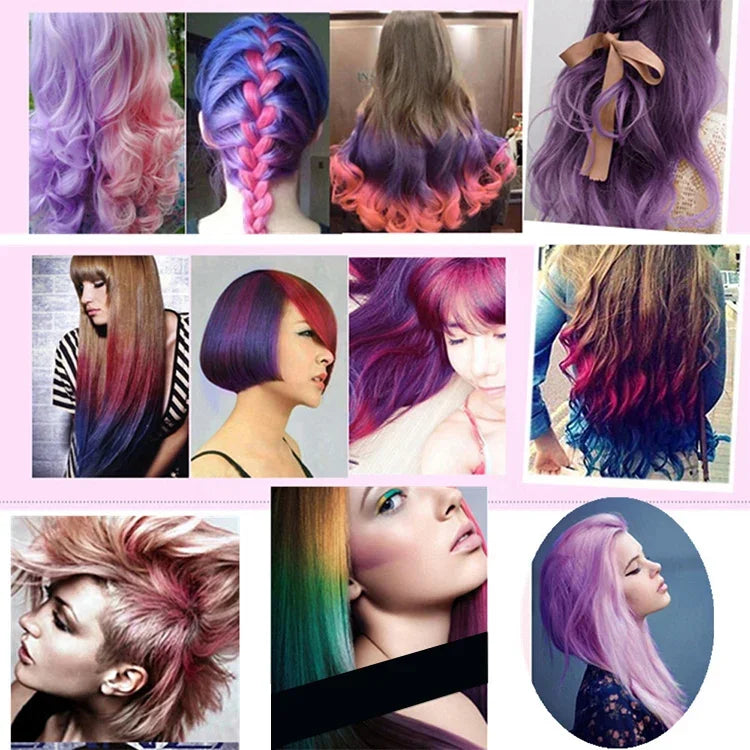 One-time Hair Temporary Color Hair Dye Non-toxic DIY Hair Color Mascara Dye Cream Hair