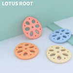 M010093 Silicone Lotus Root Tablets Baby Soothing Teether Children Molars Toys Maternal And Child Supplies, Colour: Beige With Lanyard, Pink, Yellow, Blue, Beige, Pink With Lanyard, Yellow With Lanyard, Blue With Lanyard, Beige With Lanyard