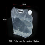 Foldable Water Bag Outdoor Sports Camping Hiking Storge Water Bucket Picnic Water Container Lifting Carrier Water Bag, 5L, 10L, 15L