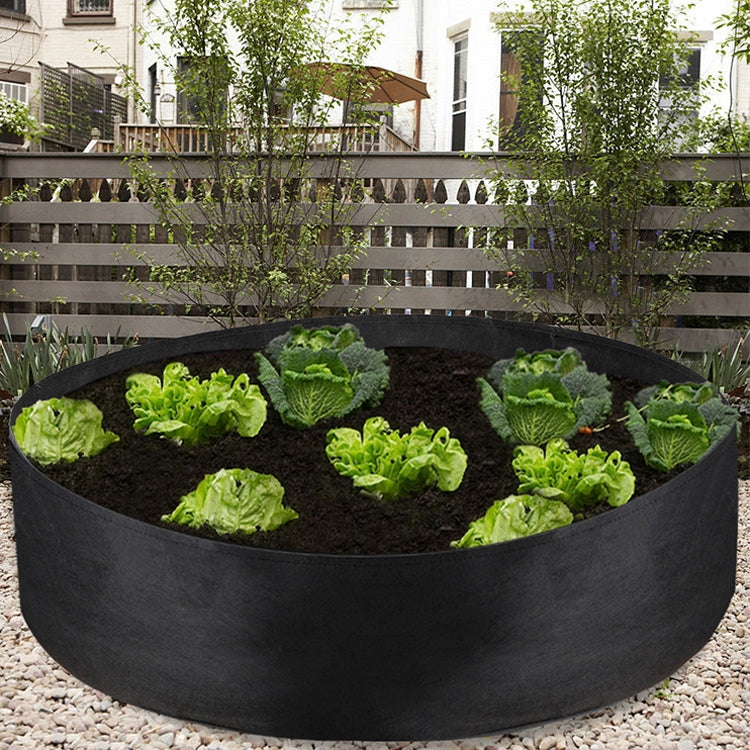 Felt Planting Barrel Indoor Outer Round Plant Bag Non-Woven Seedling Bag, 130x30cm 400L