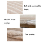 Flannel Round Cushion Dust Cover, Size: 40x40cm, Water Green, Leather Pink, Coffee Color, Cash, Deep Gray, Light Gray