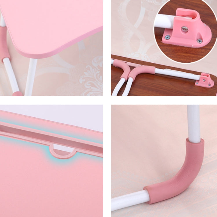 USB Folding Computer Desk With Fan & Lamp, Size: 60x40x28cm, Cool Black, Teenage Pink, Sky Blue, White Maple, Walnut, Eye Grotection Green