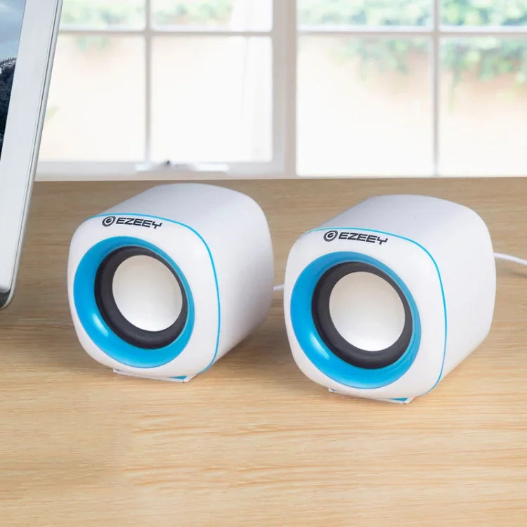 YEEZE A1 Multimedia USB2.0 Desktop Speaker Mini Computer Notebook Speaker, White Blue, White Green, White Purple, White Orange, Black Blue, Black Green, Black Purple, Black Prange, Electroplated Black Gold, Electroplated White, Electroplated Black